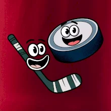 Parové tričko - Puk a hokejka