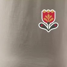 Folklór na prsníku tulipán