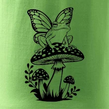 Goblincore čierna huba so žabou