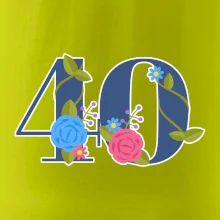 Kvetinové číslo kreslené - 40