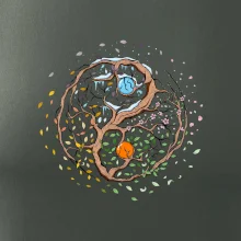 Yin & Yang strom - zima, leto Yin & Yang strom - zima, leto