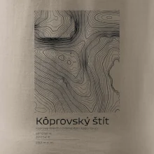 Kôprovský štít - vrstevnice v obdĺžniku