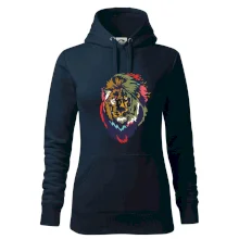 Hlava leva kreslená jednoduchá