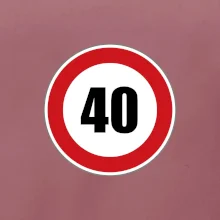 Dopravná značka - obmedzenie rýchlosti 40