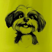 Lhasa apso karikatúra hlava