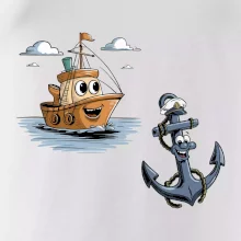 Parové tričko - Loď a kotva