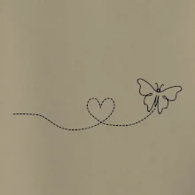 Dráha letu motýľa - srdce