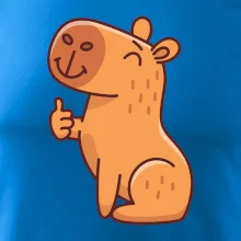 Kapybara s palcom hore