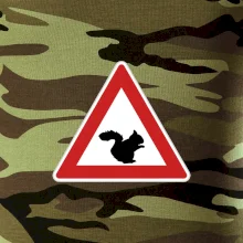 Dopravná značka - Pozor veverička Dopravná značka - Pozor veverička