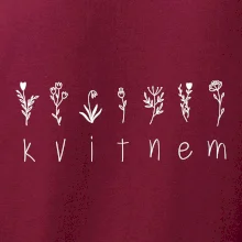 Kvitnem - Nápis s kvetinami