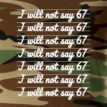 I will not say 67