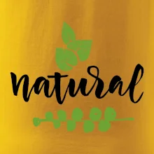 Natural - nápis v listoch