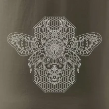 Steampunk včela čiernobiela