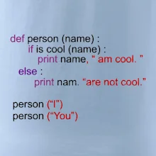 Python I am cool, You are not cool