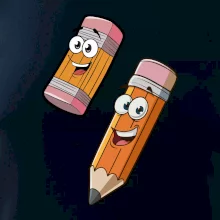 Parové tričko - Ceruzka a guma