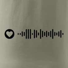 Zamilovaný Spotify kód na prsníku