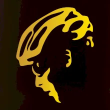 Hlava cyklista zlatá Hlava cyklista zlatá