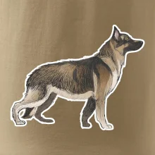 Nemecký ovčiak - hnedý kreslený Nemecký ovčiak - hnedý kreslený