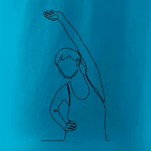 Preťahujúca sa žena jedným ťahom