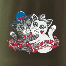 Mačky v objatí (Pecka design)