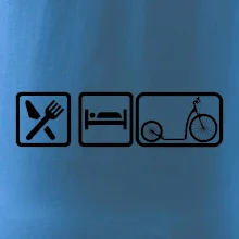 Eat sleep kolobežka veľké a malé koleso