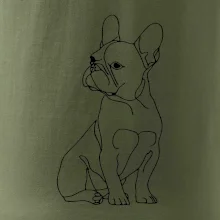 Francúzsky buldoček čierna kresba