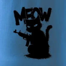 Meow mačka so zbraňou