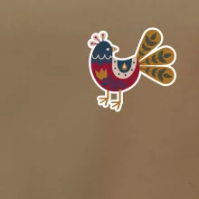 Folklór na prsníku sliepky