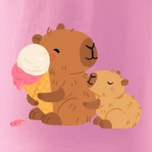 Kapybara so zmrzlinou