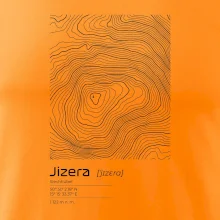 Jizera - vrstevnice v obdĺžniku
