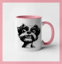 Čiernobiela karikatúra Ši-tzu