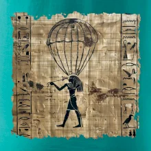 Egyptské hieroglyfy parašutista