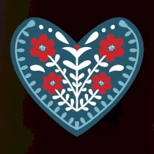 Folklór - srdce modré plné