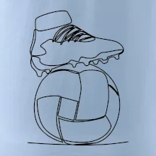 Futbalová lopta kopačka jedným ťahom