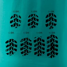 Pneumatiky - obtlačok v závislosti na tlaku