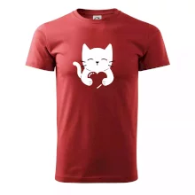Mačka drží srdce