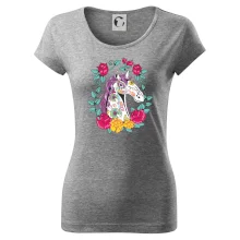 Kôň farebný s kvetinami