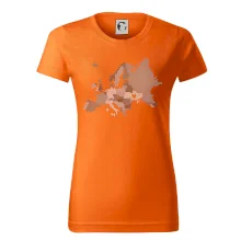 Mapa Európy - srdce v Ukrajine