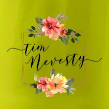 Tím nevesty štvorec oranžový