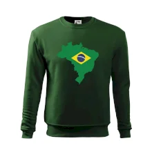 Brazília vlajka v mape Brazília vlajka v mape