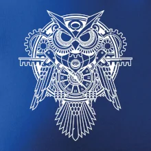 Steampunk sova čiernobiela Steampunk sova čiernobiela
