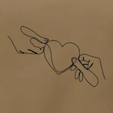 Dve ruky a srdce jedným ťahom