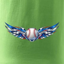 Baseballový míček s kovovými křídly