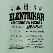 Hodinová mzda elektrikár