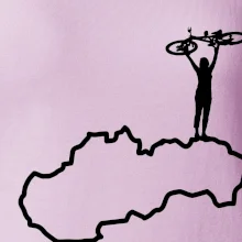 Mapa Slovenska - cyklistka