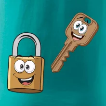 Parové tričká - Zámok a kľúč