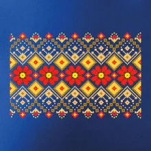 Ukrajinský vzor - Červené kvety