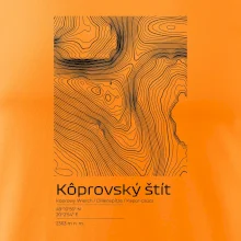 Kôprovský štít - vrstevnice v obdĺžniku