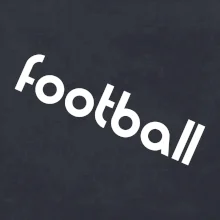 FOOTBALL nápis šikmo FOOTBALL nápis šikmo
