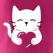 Mačka drží srdce Mačka drží srdce